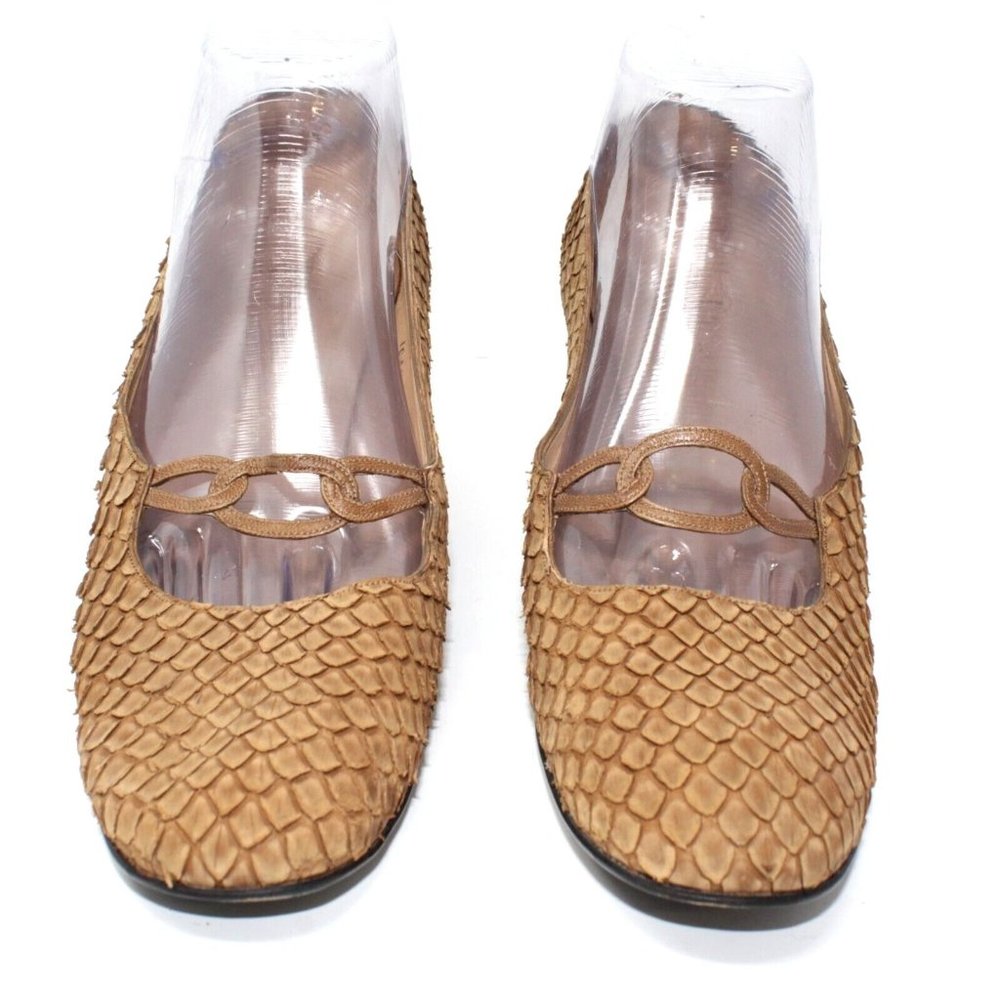 Vintage Manor Bourne For I. Magnin Co Wmens Size 10AAA Snakeskin Pumps Heels - Picture 3 of 12